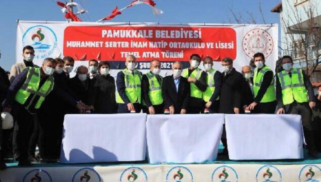 Pamukkale Belediyesi Muhammet Serter İmam Hatip Ortaokulu ve Lisesi'mizin temeli atıldı